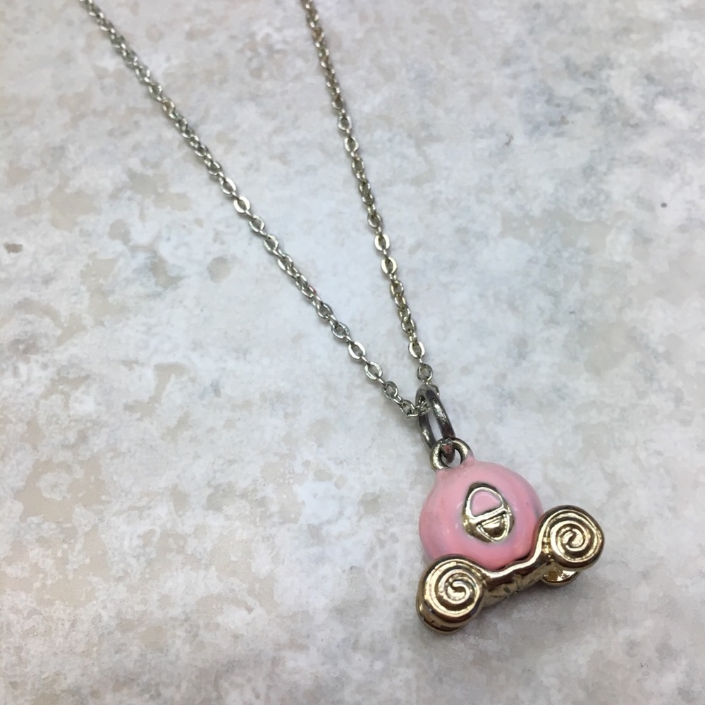 Carriage Necklace Princess Pink Gold